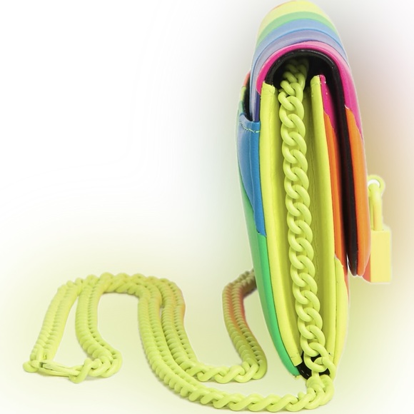Kurt Geiger Neon Rainbow Clutch Crossbody - Picture 5 of 5